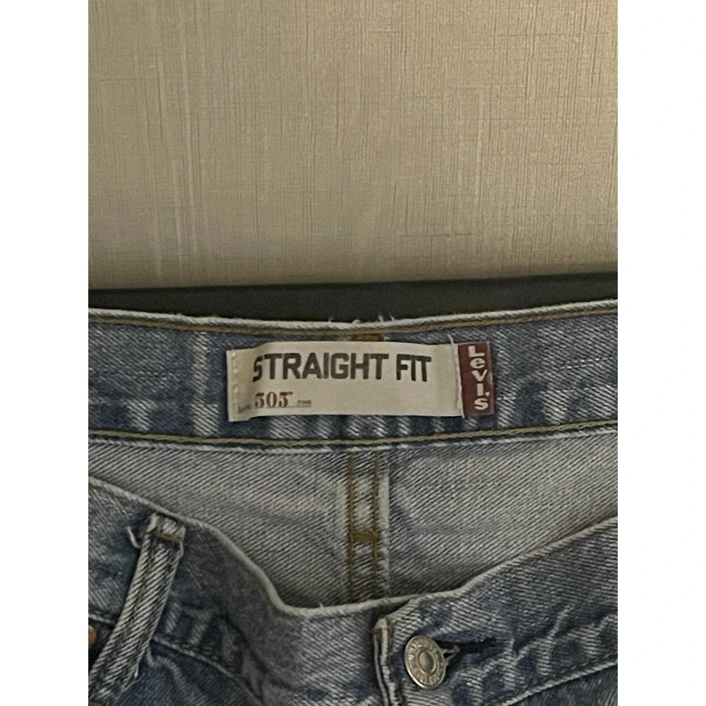 Levi's 505 Jeans Mens 40x32 Straight Fit/Regular Fit. Stone Wash Denim Pants Y2K
